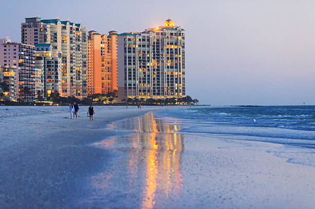 Marco Island beachfront at evening